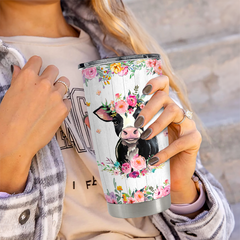 Cow Tumbler 20oz Stainless Steel Insulated Cup