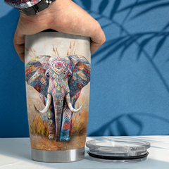 Elephant Tumbler 20oz Stainless Steel Insulated Cup
