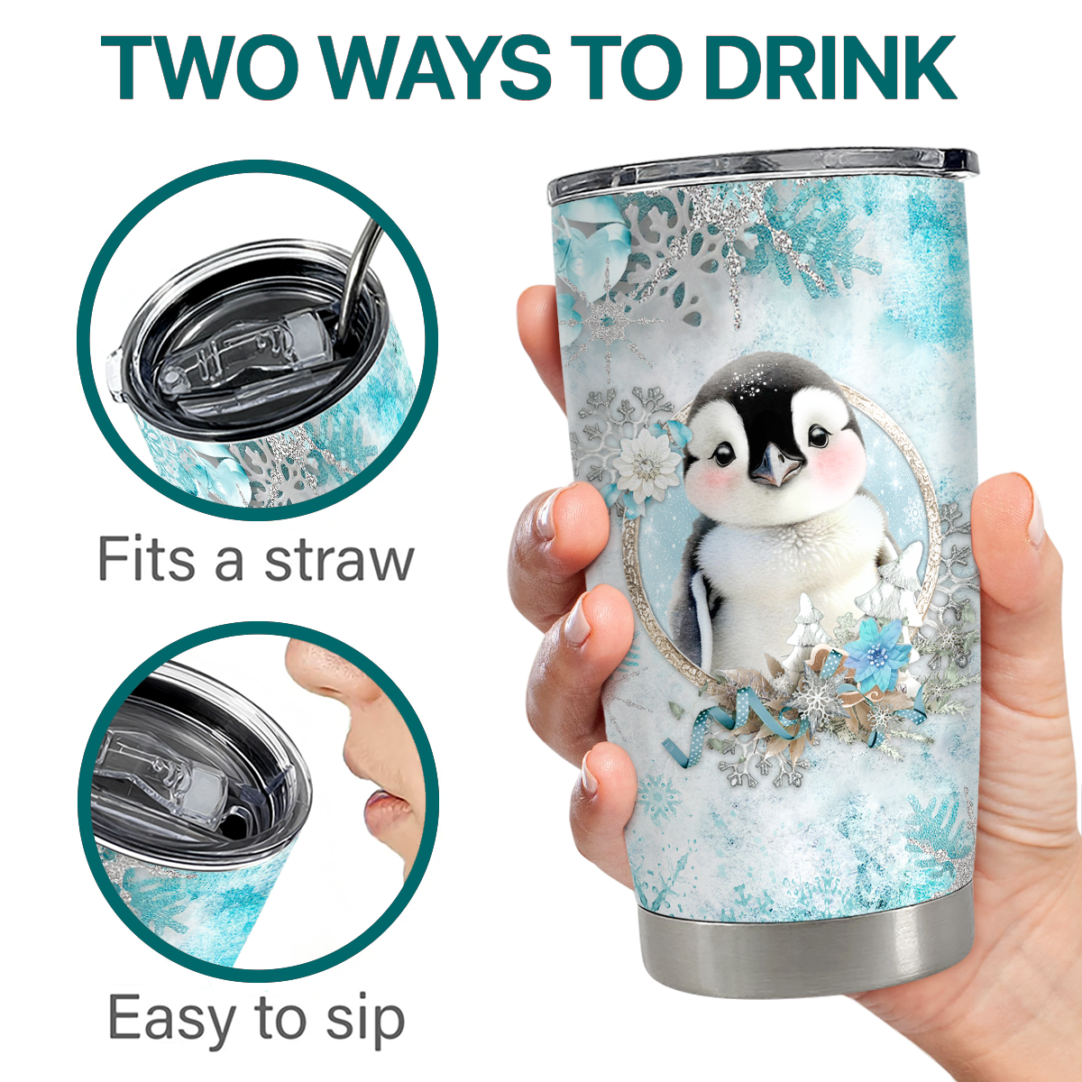 Penguin Tumbler 20oz Stainless Steel Insulated Cup