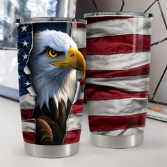 Eagle Tumbler 20oz Stainless Steel Insulated Cup