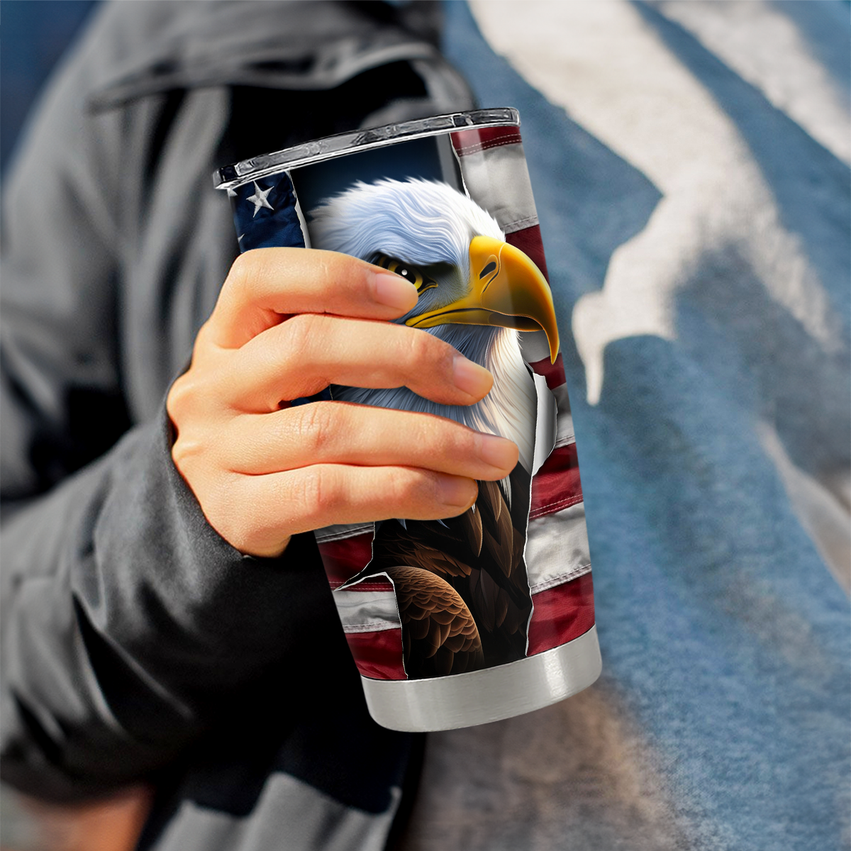 Eagle Tumbler 20oz Stainless Steel Insulated Cup