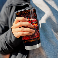 Black Dragon Stainless Steel Curved Tumbler 20oz