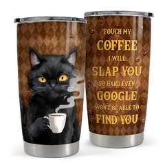 Black Cat Tumbler 20oz Stainless Steel Insulated Cup