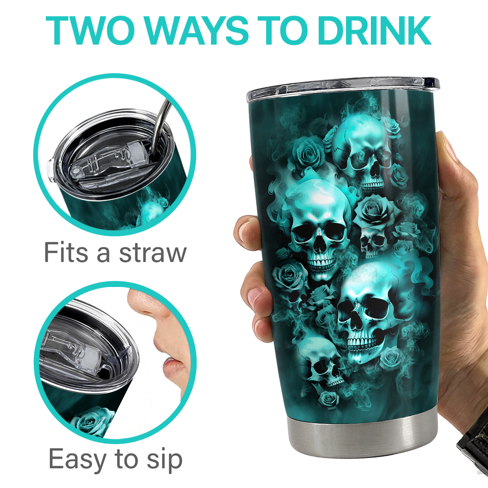 Skull Tumbler 20oz Stainless Steel Insulated Cup