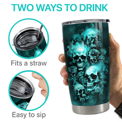 Skull Tumbler 20oz Stainless Steel Insulated Cup