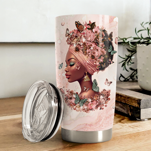 Black Woman 20oz Stainless Steel Insulated Tumbler