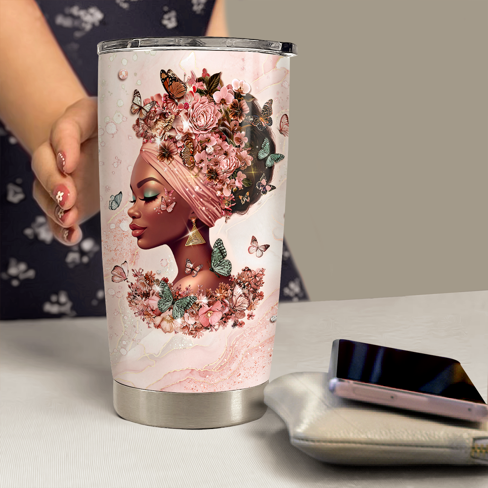 Black Woman 20oz Stainless Steel Insulated Tumbler
