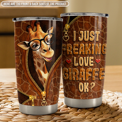 Giraffe Tumbler 20oz Stainless Steel Insulated Cup