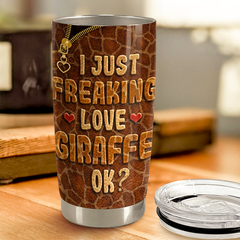 Giraffe Tumbler 20oz Stainless Steel Insulated Cup