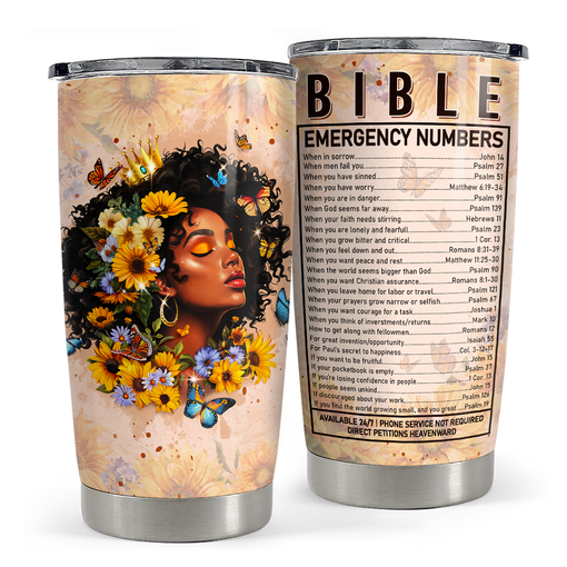 Black Woman 20oz Stainless Steel Insulated Tumbler Cup