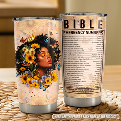 Black Woman 20oz Stainless Steel Insulated Tumbler Cup