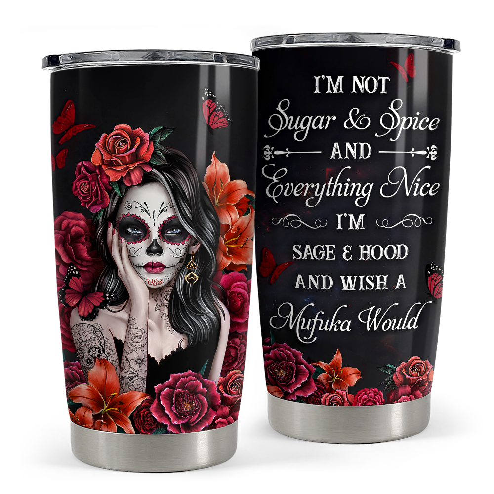 Sugar Skull Tumbler 20oz Stainless Steel Insulated Cup