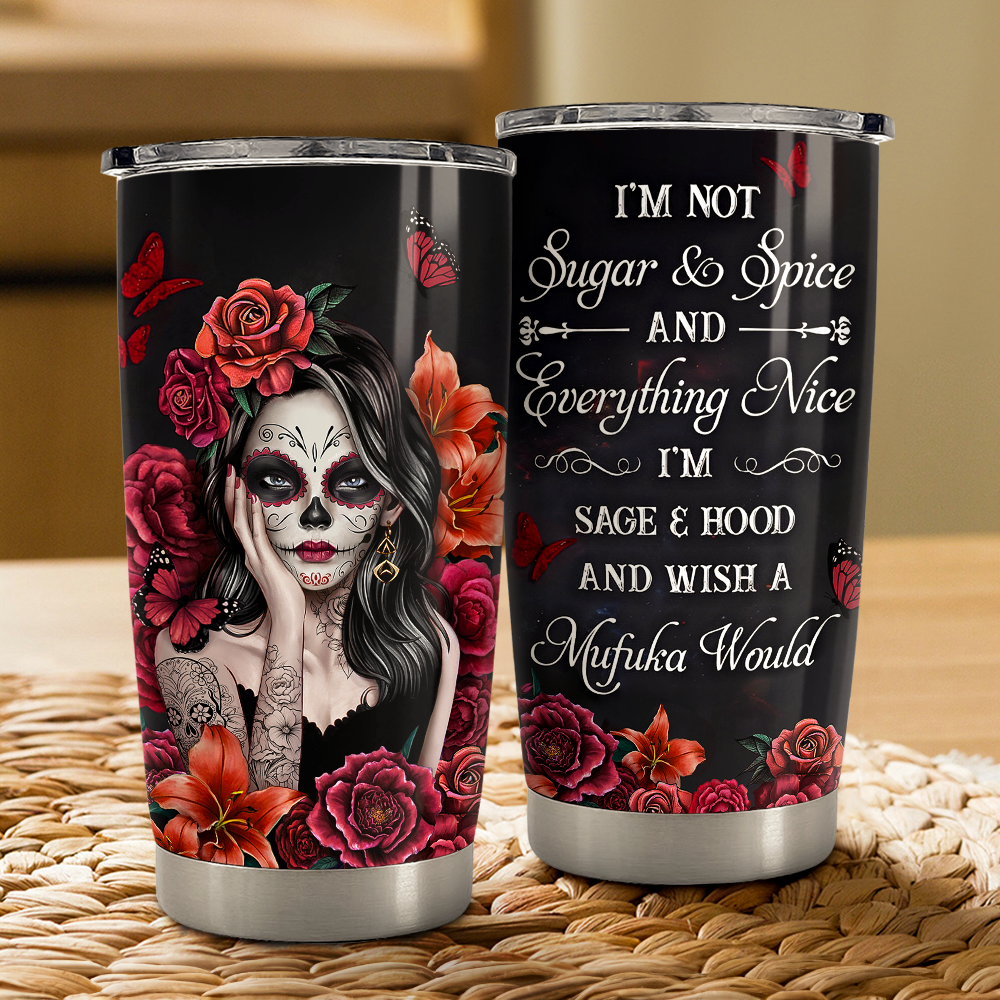 Sugar Skull Tumbler 20oz Stainless Steel Insulated Cup