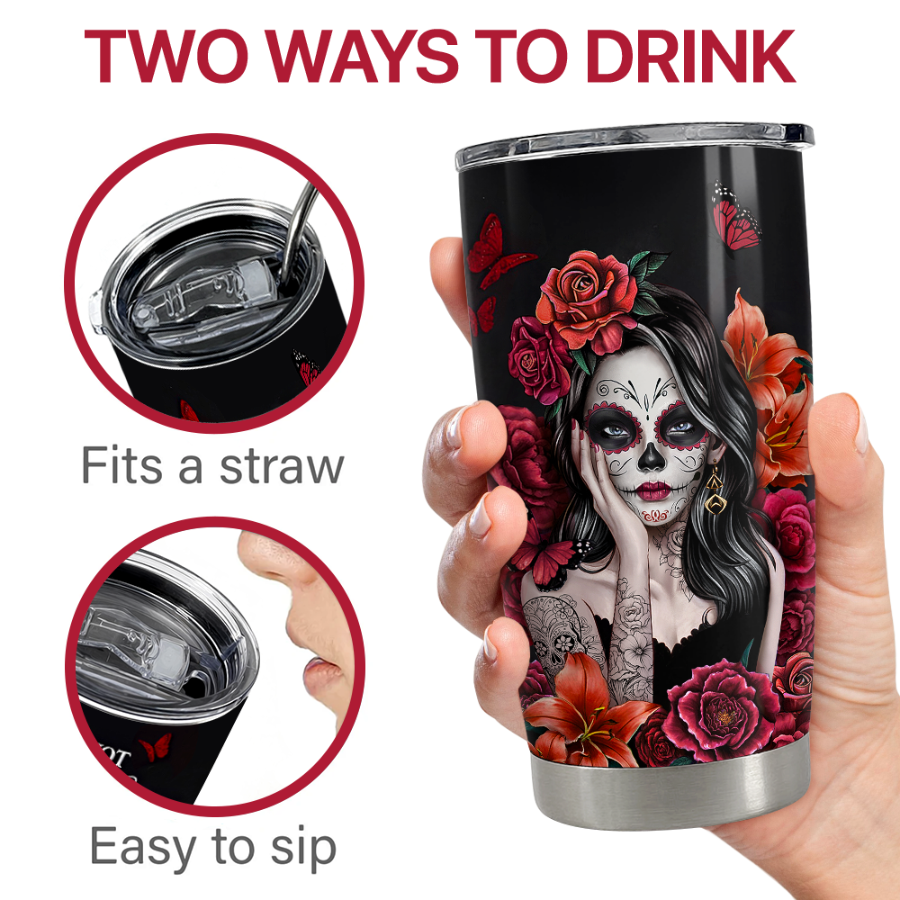 Sugar Skull Tumbler 20oz Stainless Steel Insulated Cup