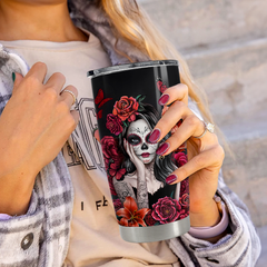 Sugar Skull Tumbler 20oz Stainless Steel Insulated Cup