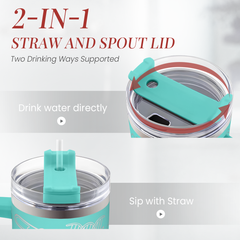 Nurse Gifts for Women, Nurse Tumbler with Handle 40oz Stainless Steel Coffee Cup with Straw Lid, Nursing Gift for Female Nurses, Nurse Appreciation Gift for Graduation Christmas Birthday Nurse Week