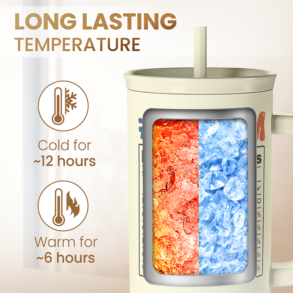 Beige Cool Mom Club Slidemate | Slider Tumbler with Handle 40oz