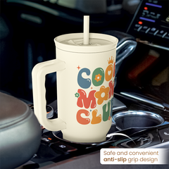 Beige Cool Mom Club Slidemate | Slider Tumbler with Handle 40oz