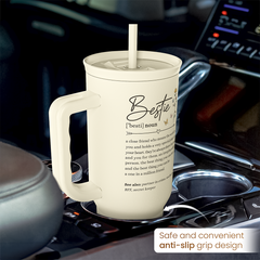 Beige Best Friend Slidemate | Slider Tumbler with Handle 40oz
