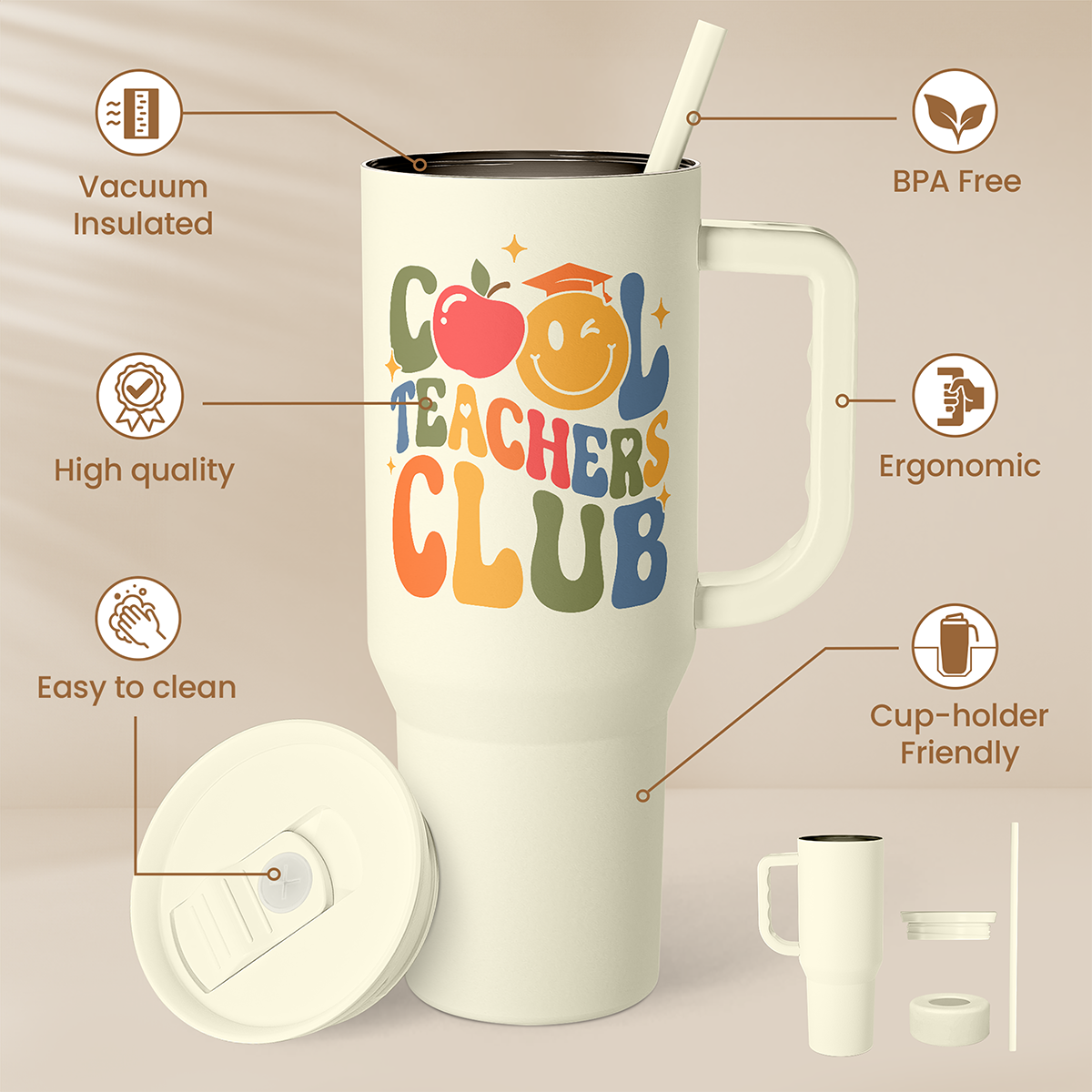 Teacher Gifts Hogg Personalized Teacher Tumbler Pink Ombre Work