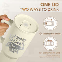 Mama Bear 40oz Tumbler with Handle