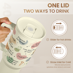 Beige Inspiration Slidemate | Slider Tumbler with Handle 40oz