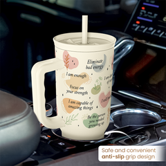 Beige Inspiration Slidemate | Slider Tumbler with Handle 40oz