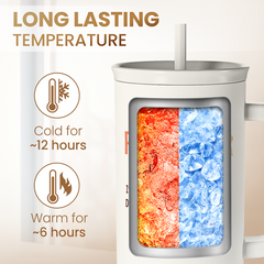 Inspirational Tumbler with Handle 40oz, Positive Reminder Coffee Cups Stainless Steel Travel Mug, Daily Inspiration Motivational Gifts for Women Girls Friends Coworker, Gift for Birthday Christmas