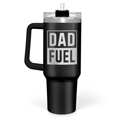 Dad Gifts from Daughter Son, Dad Fuel Tumbler with Handle 40oz, Stainless Steel Insulated Cup Gift Set with Lid & Straw, Coffee Tumblers for Dads Father's Day Birthday Christmas