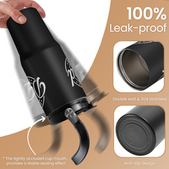 Best Dad Ever Tumbler 30oz, Stainless Steel Insulated Tumblers Travel Cup with Carry Handle & Flip Straw Lid, Gifts for Dad from Daughter Son, Dads Gift for Birthday Christmas Fathers Day