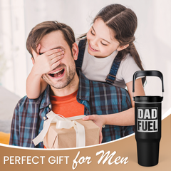 Dad Fuel Flip Straw Tumbler with Handle 30oz
