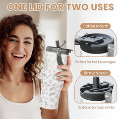 Teacher Appreciation Gifts, Best Teacher Ever Tumbler 30oz, Stainless Steel Insulated Tumblers Coffee Travel Cup with Handle & Flip Straw, Teachers Gifts from Student for Birthday Christmas Grad