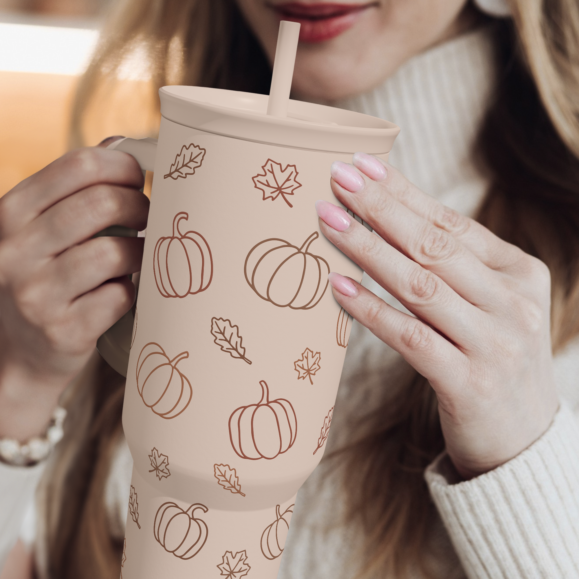 Brown Pumpkin Pie Slidemate | Slider Tumbler with Handle 40oz