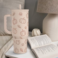 Brown Pumpkin Pie Slidemate | Slider Tumbler with Handle 40oz