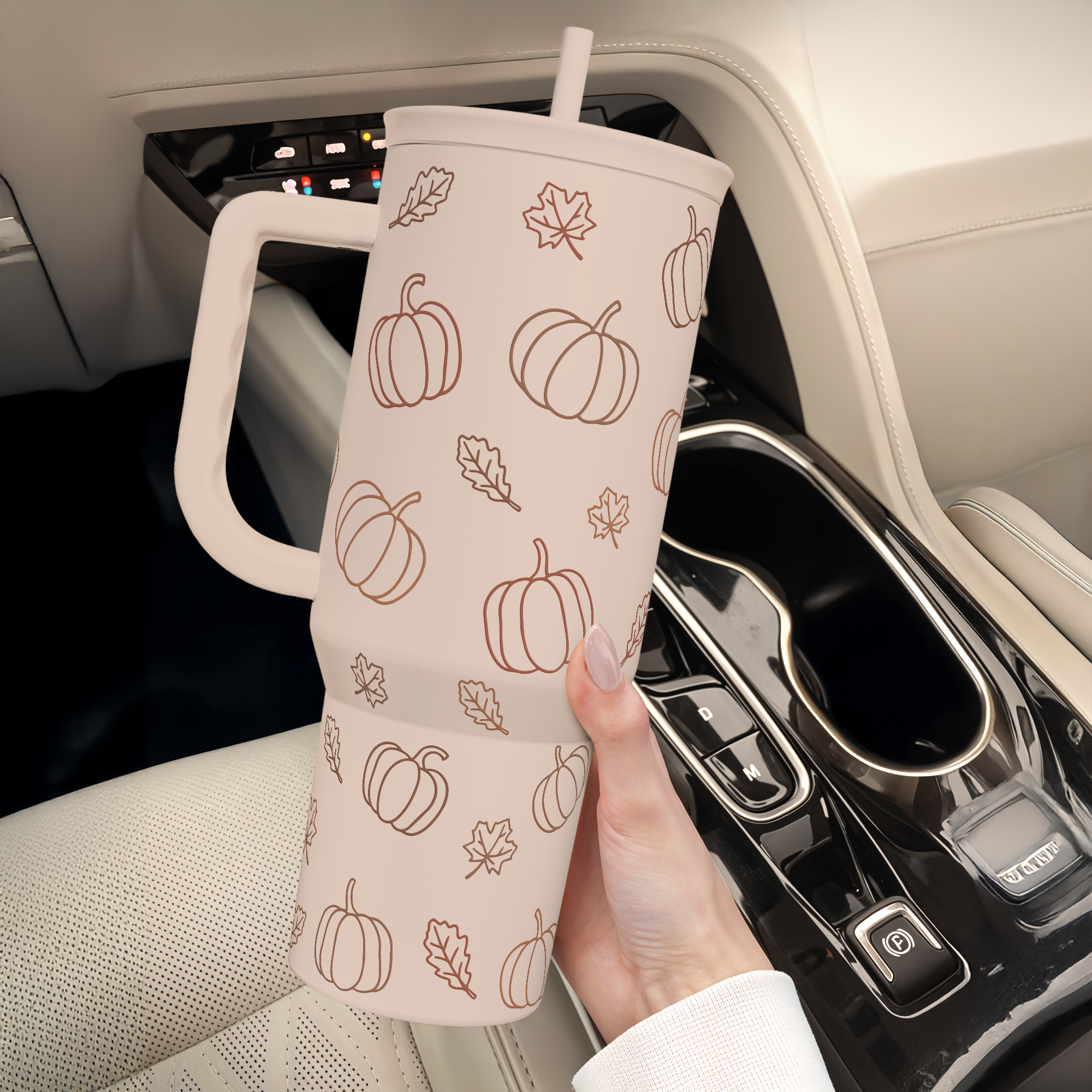 Brown Pumpkin Pie Slidemate | Slider Tumbler with Handle 40oz