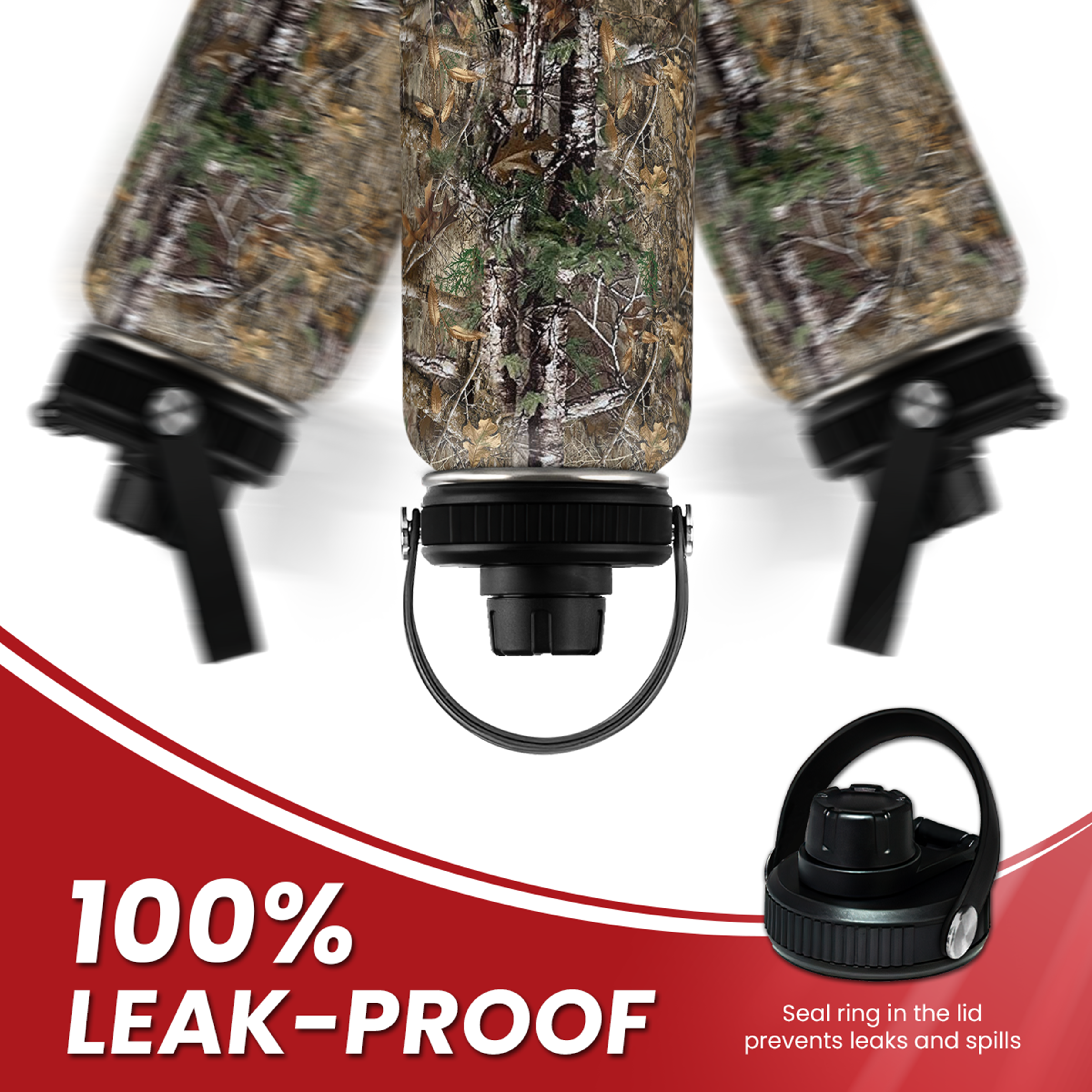 Camouflage Chug Lid Water Bottle 32oz