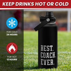 Black Coach Chug Lid Water Bottle 32oz