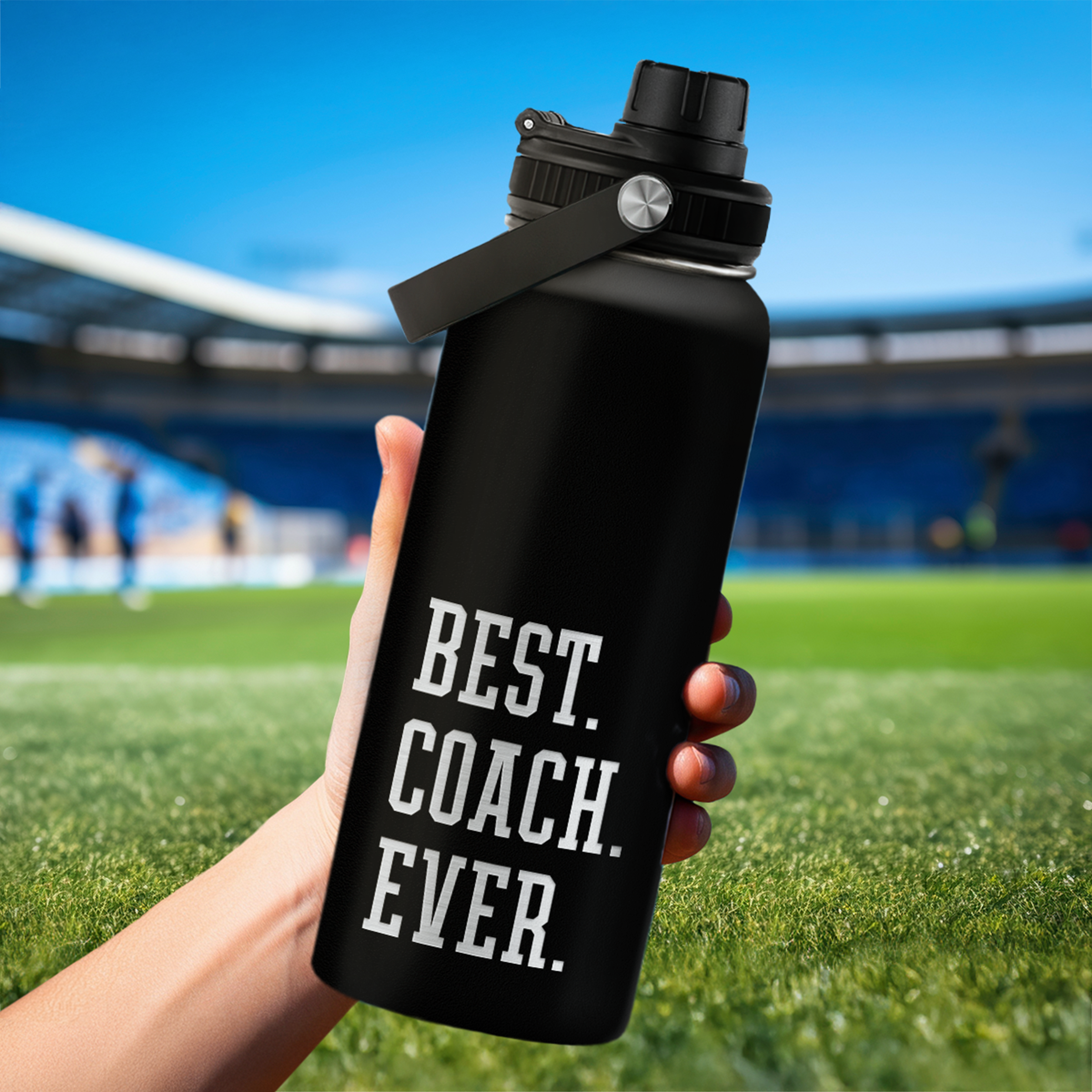 Black Coach Chug Lid Water Bottle 32oz