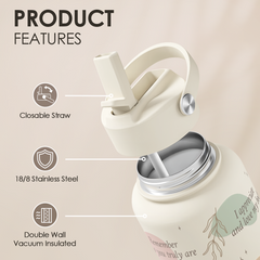 Inspiration Gifts for Women Girls, Inspiration Water Bottle 32oz Stainless Steel with Lid, Insulated Bottles Gift Idea for Birthday Christmas