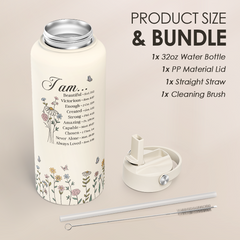 Beige Christian SipChic | Straw Lid Water Bottle 32oz