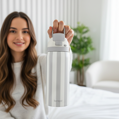 Grey Stripe VividPop | Push-button Lid Water Bottle 32oz
