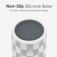 Checkered Insulated Stainless Steel Water Bottle with Straw for Sports and Travel, 32oz, Gifts for Women Girls Friends Teens Birthday Christmas (Grey)