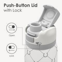 Horse Lover Insulated Stainless Steel Water Bottle with Straw for Sports and Travel, 32oz, Gifts for Women Girls Friends Teens Birthday Christmas (Grey)