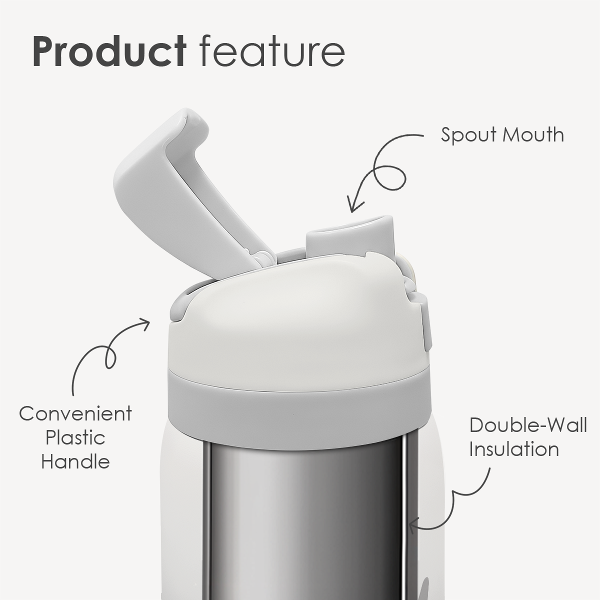 Grey Best Mom Ever VividPop | Push-button Lid Water Bottle 32oz