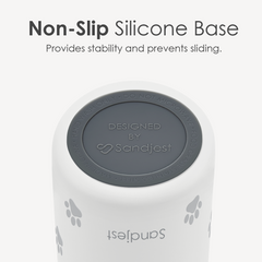 Paw Print Insulated Stainless Steel Water Bottle with Straw for Sports and Travel, 32oz, Gifts for Dog Cat Mom Women Girls Friends Teens Birthday Christmas