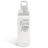 Grey Mama Bear VividPop | Push-button Lid Water Bottle 32oz