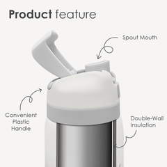 Grey Mama Bear VividPop | Push-button Lid Water Bottle 32oz
