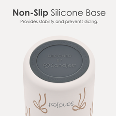 Bow Insulated Stainless Steel Water Bottle with Straw for Sports and Travel, 32oz, Gifts for Women Girls Friends Teens Birthday Christmas (Brown)