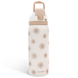 Brown Sunflower VividPop | Push-button Lid Water Bottle 32oz