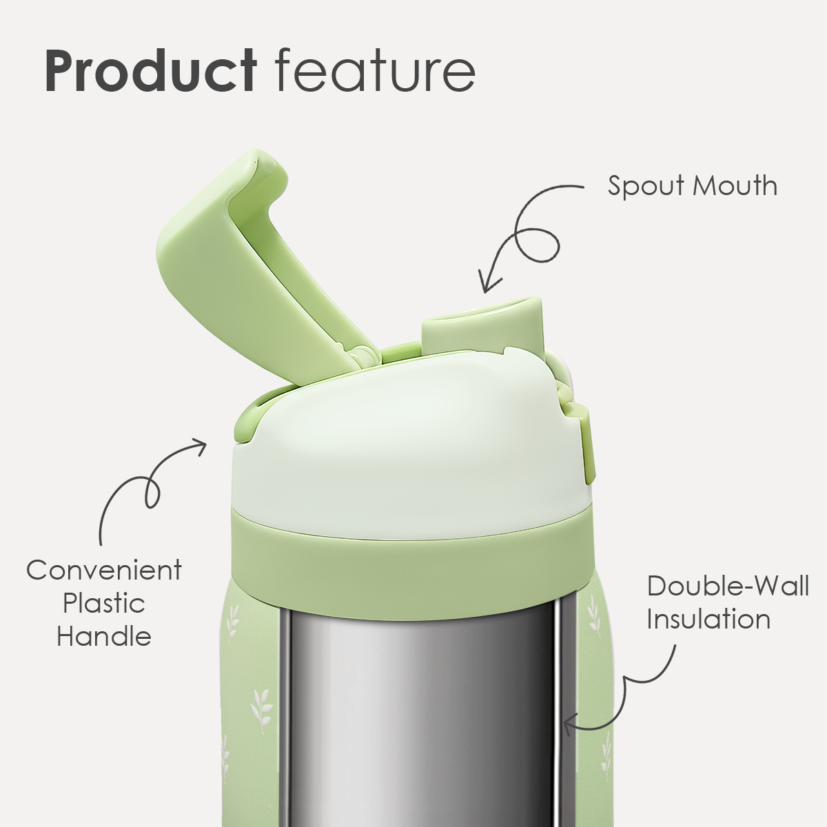 Botanical Insulated Stainless Steel Water Bottle with Straw for Sports and Travel, 32oz, Gifts for Women Girls Friends Teens Birthday Christmas
